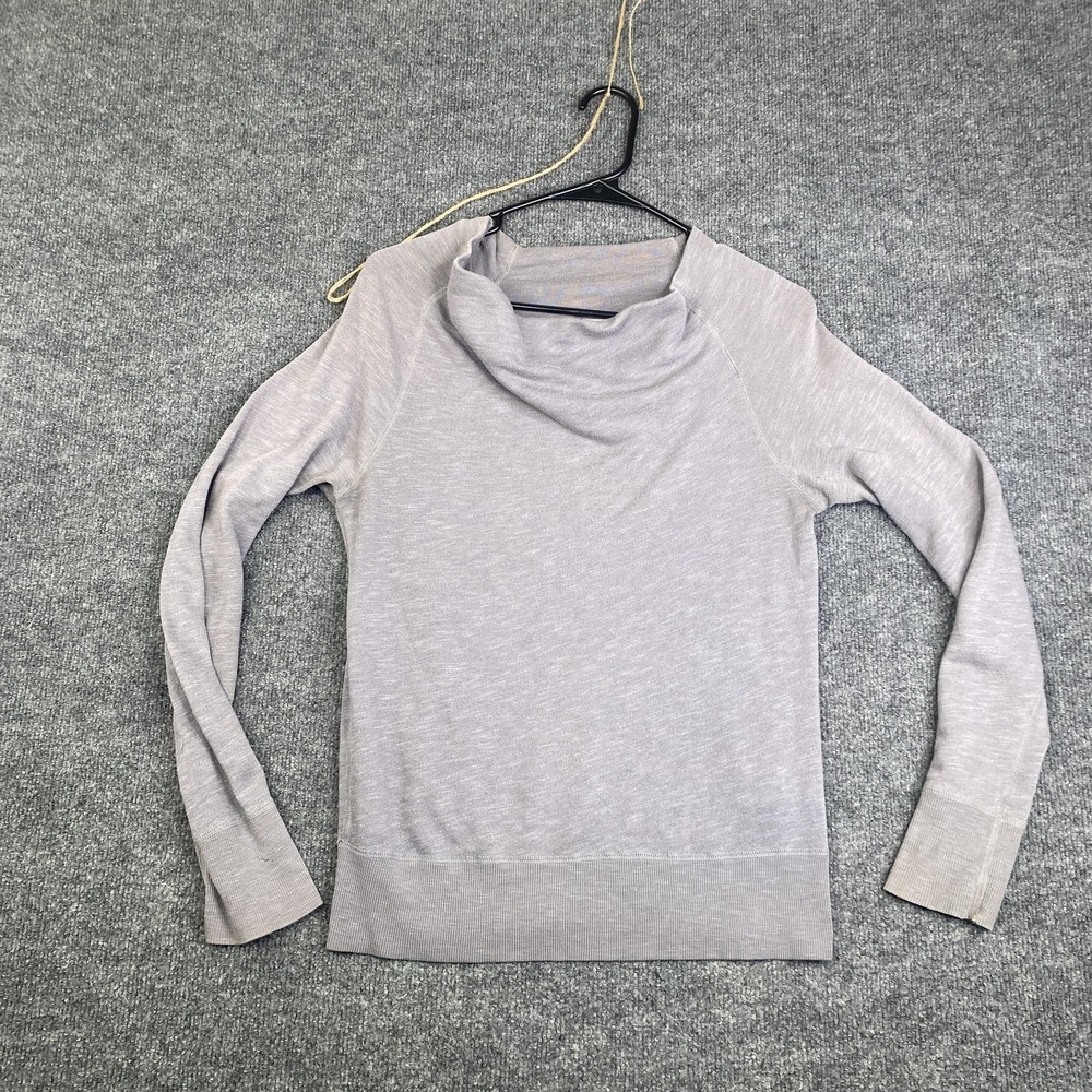 James Perse Sweater Womens 1 Gray Cowl Neck Raglan Knit Pullover Made USA